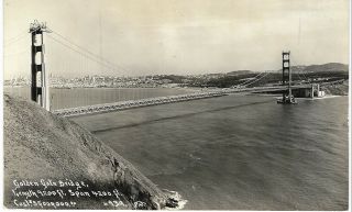 " The Golden Gate Bridge San Francisco,  California " C1940 Real Photo Postcard