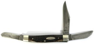 Case Xx Usa 2 - Dot Stockman Dated 1978 Dark Jigged Bone 3 - Blade Jack Knife 6392