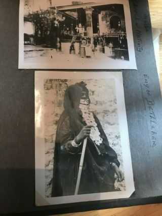 1940 Palestine Leather Photo Album.  With 62 Photos Of The Holy Land Etc.