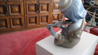 Lladro Clown W/ Violin Porcelain Figurine The Blues W/ Base 5600 Spain
