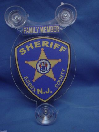 Essex County Nj Sheriff - Police - Family Member Car Shield Pba Fop