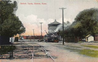 Downs Kansas - Switch Yards,  Depot ? Early Post Card - Union Pacific Railroad