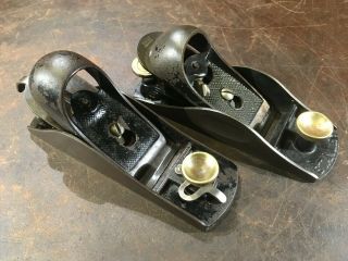 Vintage Early Stanley 9 1/2 Excelsior Block Plane And 9 1/4 Block Plane