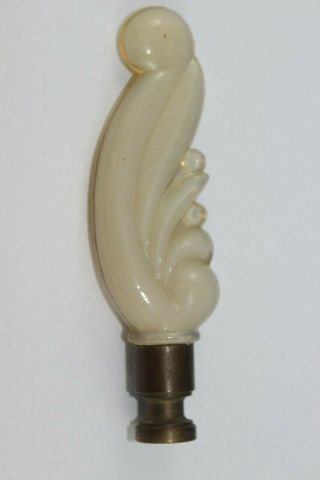 Vintage Aladdin Plume Finial Opalescent Ivory Alacite Aladdin Lamp Finial 1940 