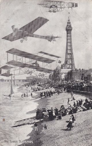 Blackpool - Fantasy Aeroplanes & The Tower - Advance Series 1910
