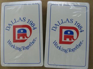 1984 Dallas Republican National Convention Gop Rnc Double Deck Playing Cards