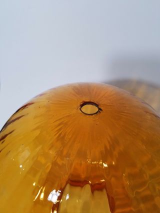 Vintage Amber Glass Globe Ball Shade For Table or Hanging Swag Lamp Fixture 9 