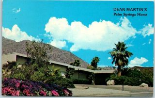 Palm Springs,  California Postcard " Dean Martin 