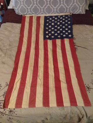 Vintage.  50 Star American Flag Valley Forge Best Cotton 3’ X 5 