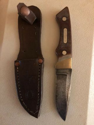 Very Rare 13ot Schrade Trailblazer Knife With A Custon Made Leather Sheath