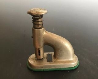CLIPLESS STAND MACHINE Early 1900 ' s Desktop Paper Fastener Metal 3
