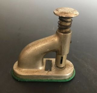 CLIPLESS STAND MACHINE Early 1900 ' s Desktop Paper Fastener Metal 5