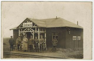 German Fighters At Railway Station Jodowze,  Poland,  1916