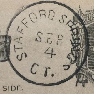 1882 G.  H.  BAKER & CO.  STAFFORD SPRINGS,  CONN.  UX7 US ADVERTISING POSTAL CARD 2