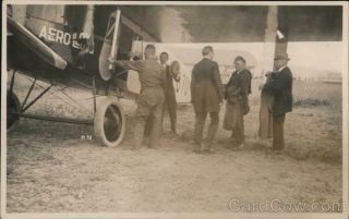 Rppc Innsbruck Early Austrian Aircraft Real Photo Post Card W.  Hronek Vintage