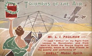 Airline Advertising Shell Spirit - - Triumphs Of The Air Postcard Vintage Post Card