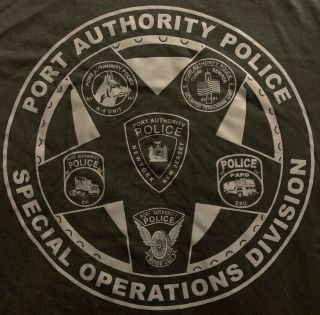 Papd Port Authority Police Department T - Shirt Special Operations Sz L Nypd