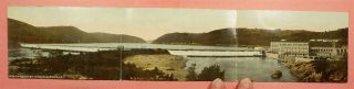 1911 Pc Pennsylvania Water & Power Co Waterfall Tri - Fold Panorama Lancaster Pa