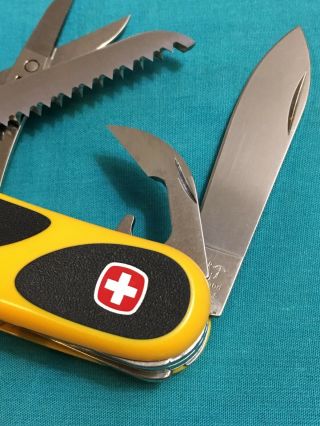 Wenger Delemont Swiss Army Knife - Yellow & Black EvoGrip S18 Retired Multi Tool 3
