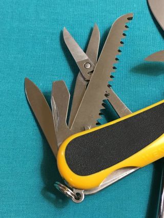 Wenger Delemont Swiss Army Knife - Yellow & Black EvoGrip S18 Retired Multi Tool 6