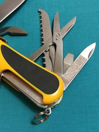 Wenger Delemont Swiss Army Knife - Yellow & Black EvoGrip S18 Retired Multi Tool 7