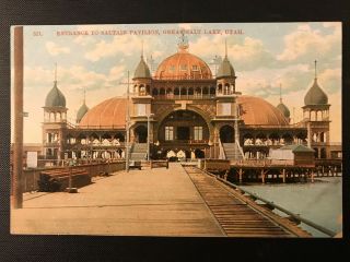 Vintage Postcard 1907 - 1915 Saltair Pavilion Great Salt Lake Utah