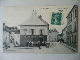 Sarcelles Rue Du Chaussy 1910? Antique Postcard (france Paris Duval)