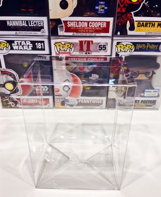 100 Funko Pop Box Protectors For 4 " Vinyl Figures Crystal Clear Display Cases
