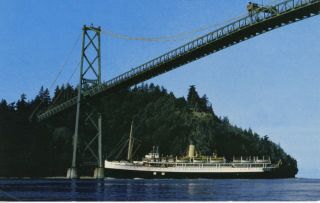 S.  S.  Princess Louise Steamship Ss Canadian Pacific Vancouver Lions Gate Postcard