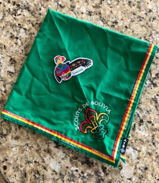 World Scout Jamboree 2019 Official Contingent Neckerchief And Patch: Bolivia