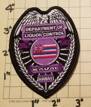 Kauai (hi) Department Of Liquor Control Patch
