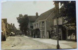 Real Photo Postcard 1910 High Street Mildenhall Shops Etc See Both Images