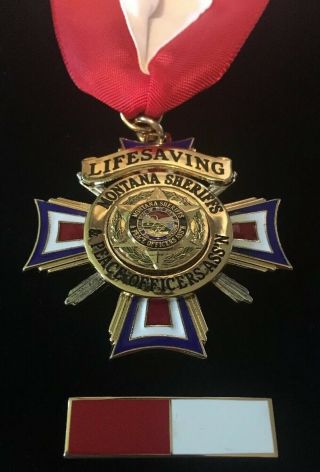 Lifesaving Medal State Of Montana Sheriffs & Peace Officers Association Pin Box
