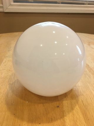 Vintage 6” Glass Ball Light Globe Light Shade White