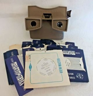 1 X Vintage Sawyers Viewmaster & 15 Reels Incl.  London England Cowes Scotland