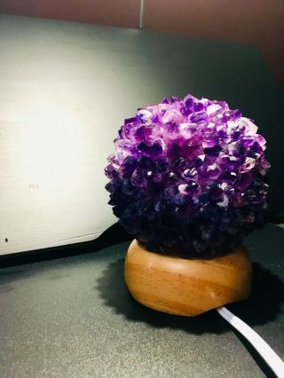 5 Inch Charming Amethyst Table Lamp