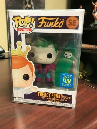 Funko Pop Freddy Funko Surf’s Up The Joker 2019 Box Of Fun Le 3000