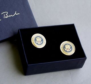 President George H W Bush 41 - Cuff Link Set - Authentic White House Gift Rare