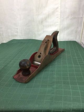 Vtg Worth Wood Red Planer Antique Hand Tool Wood Work Collectible