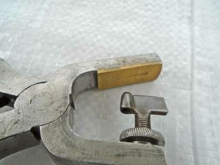 Antique AMSTUTZ & MERCIER Leatherworking Button Hole Punch Pliers Tool 4