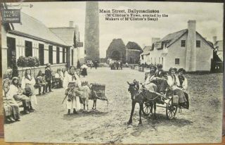 Postcard Ballymaclinton Irish Town Display Soap Franco - British Exhibition 1908