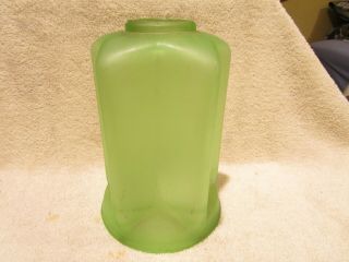 Vintage Green Art Deco Frosted Pinched Glass Light Lamp Shade