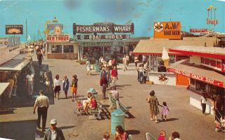 Redondo Beach Ca 1965 All The People On The Pier @ Fisherman 