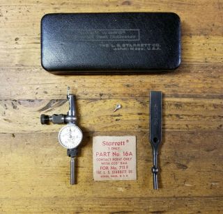 Vintage Starrett Dial Indicator • Last Word 711 - F Machinist Precision Tools ☆usa
