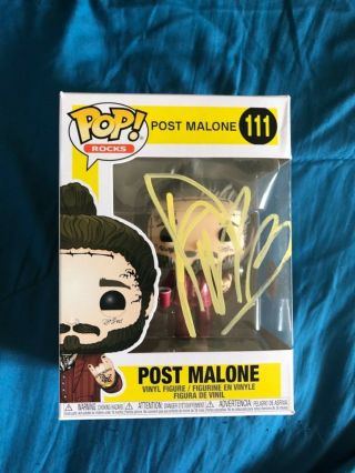 Post Malone Hand Signed Funko Pop W/coa