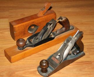 3 Vintage Antique Hand Planes Wood Planer Made In Usa Stanley