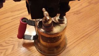 Antique Clayton Lambert Plumbers Gasoline Torch Vintage Tool Copper & Brass 7