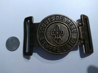 Scout Belt Buckle From Peru - Big Buckle