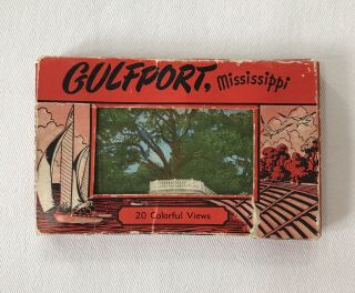 Vintage Gulfport Mississippi 20 Colorful Views Postcard