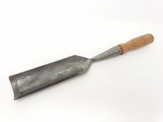Vintage 2 " T.  H.  Witherby Gouge Scoop Wood Carving Chisel 1/2 " Deep Orig Handle